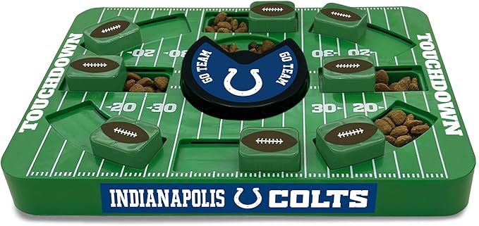 NFL Indianapolis Colts Dog Puzzle Treat Toy | Large Size | Officially Licensed | Interactive IQ Feeder