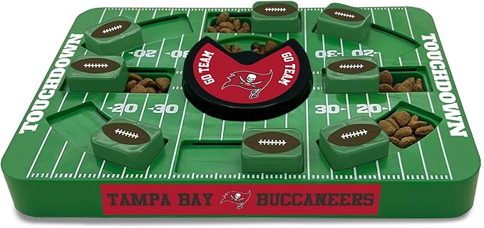 NFL Tampa Bay Buccaneers Dog Puzzle Toy — Large Interactive Slow Feeder & Treat Dispenser