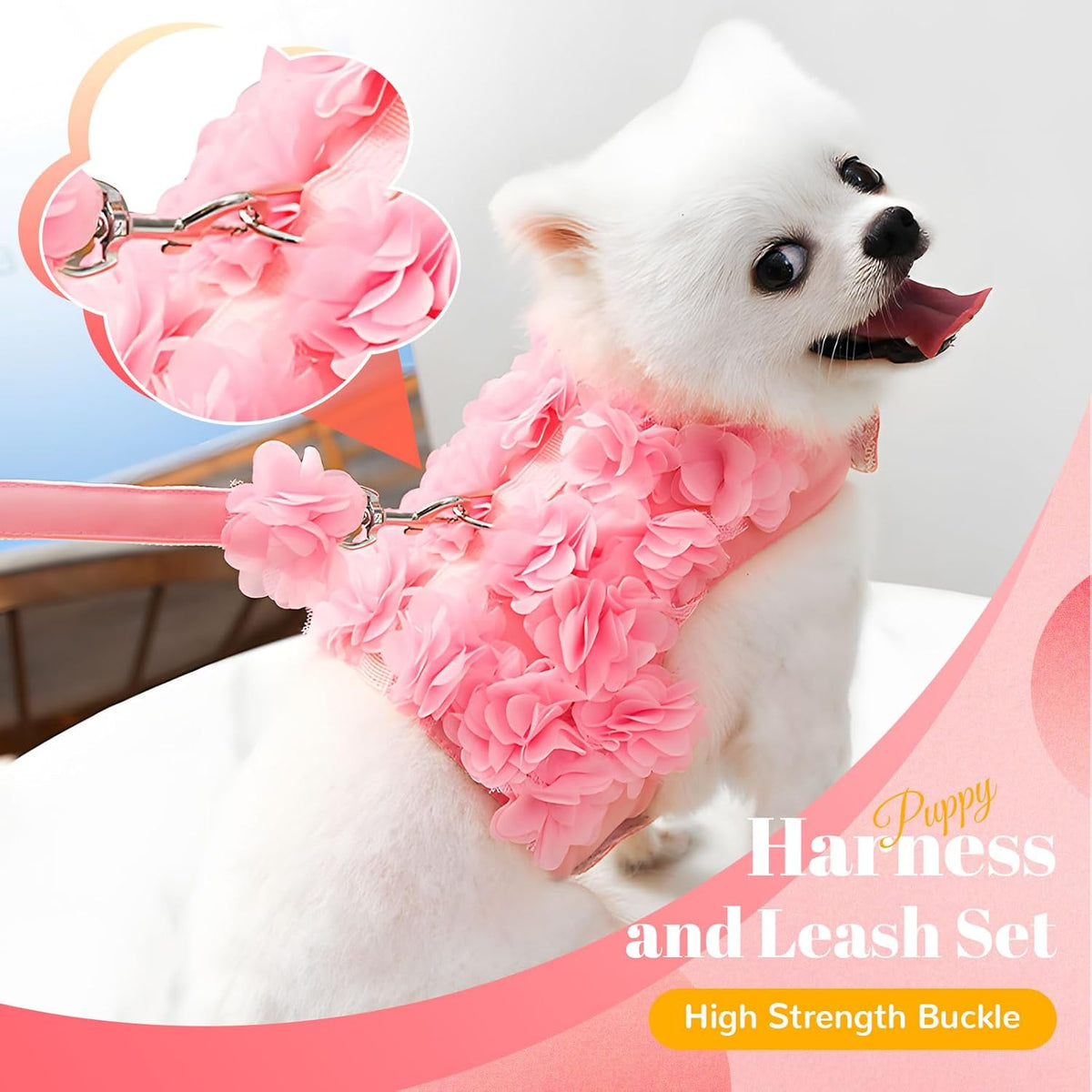 The Petal Bloom Harness & Leash Set