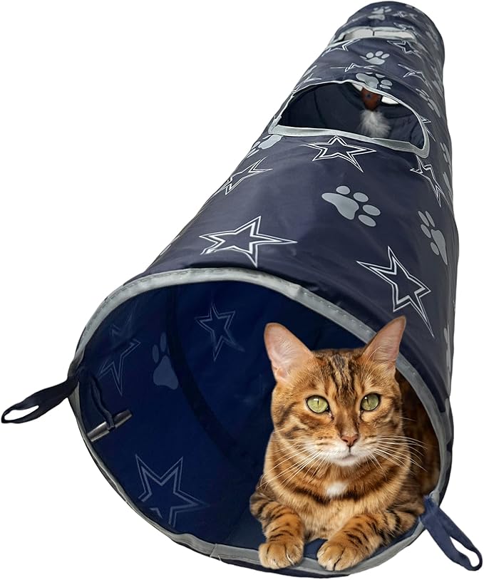 Dallas Cowboys NFL Cat Tunnel with Catnip Football
