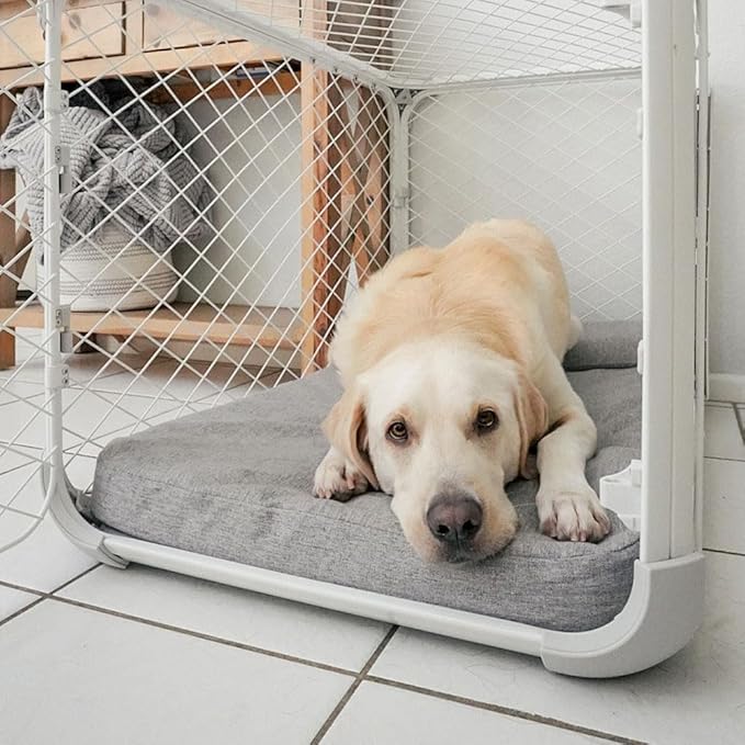 Diggs Bolstr Orthopedic Dog Crate Bed | Memory Foam + Bolster Headrest | Machine Washable | Small