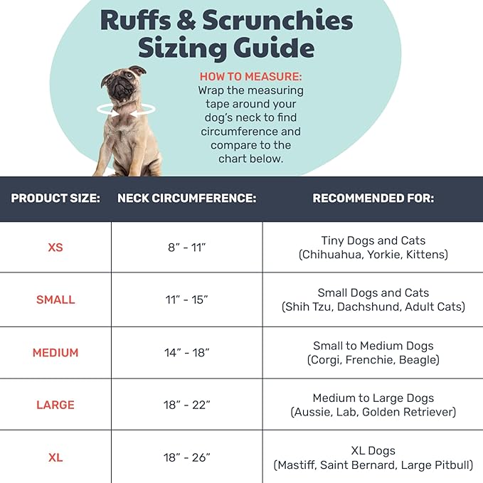 Santa Ruff Pet Scrunchy | Medium