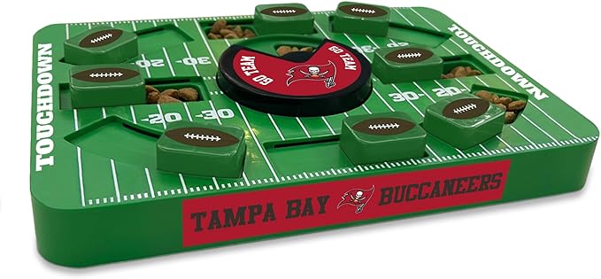 NFL Tampa Bay Buccaneers Dog Puzzle Toy — Large Interactive Slow Feeder & Treat Dispenser