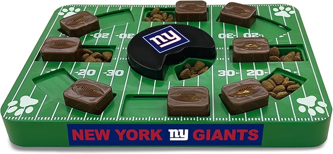 NFL New York Giants Dog Puzzle Toy — Interactive Slow Feeder & Treat Dispenser