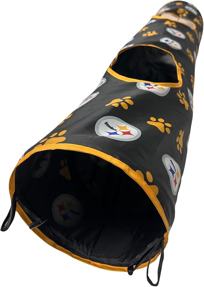 Pittsburgh Steelers Cat Tunnel Toy with Catnip Football