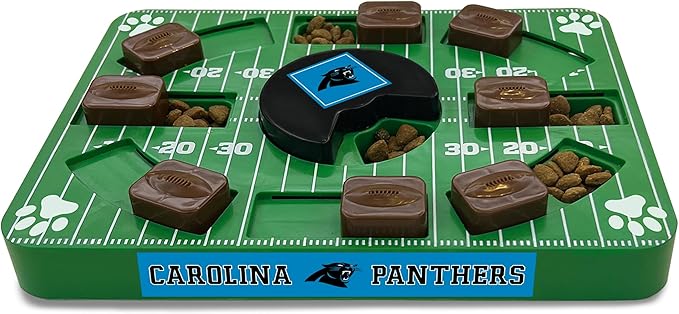 NFL Carolina Panthers Dog Puzzle Toy — Interactive Slow Feeder & Treat Dispenser