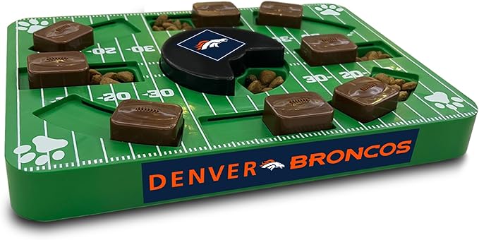 NFL Denver Broncos Interactive Puzzle Treat Toy for Dogs