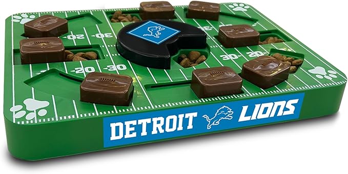 NFL Detroit Lions Dog Puzzle Treat Toy | Officially Licensed | Interactive IQ Feeder