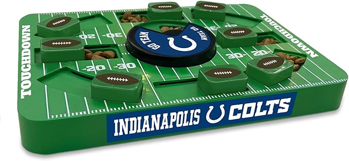 NFL Indianapolis Colts Dog Puzzle Treat Toy | Large Size | Officially Licensed | Interactive IQ Feeder