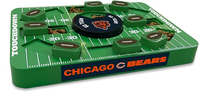 NFL Chicago Bears Large Interactive Puzzle Treat Toy for Dogs
