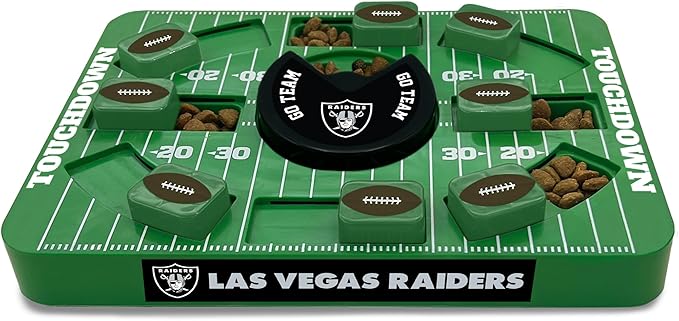 NFL Las Vegas Raiders Dog Puzzle Toy — Interactive Slow Feeder & Treat Dispenser