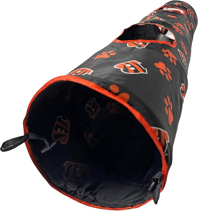 Cincinnati Bengals NFL Cat Tunnel with Catnip Football