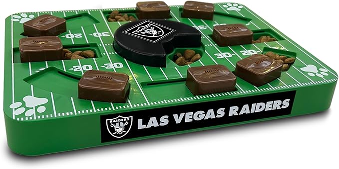 NFL Las Vegas Raiders Dog Puzzle Treat Toy | Officially Licensed | Interactive IQ Feeder