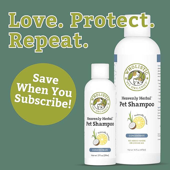 Heavenly Herbal Organic Pet Shampoo | 16 fl oz – For Dogs & Cats