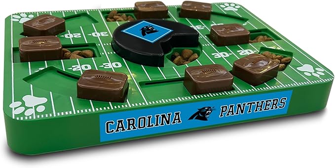 NFL Carolina Panthers Dog Puzzle Toy — Interactive Slow Feeder & Treat Dispenser