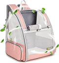 Bubble Window Pet Carrier Backpack | Cats & Dogs up to 18 lbs | Mesh Pink