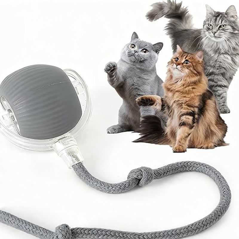 Smart Interactive Cat Ball Toy | Auto-Rolling, Obstacle-Avoiding & USB Rechargeable | 3 Speed Modes