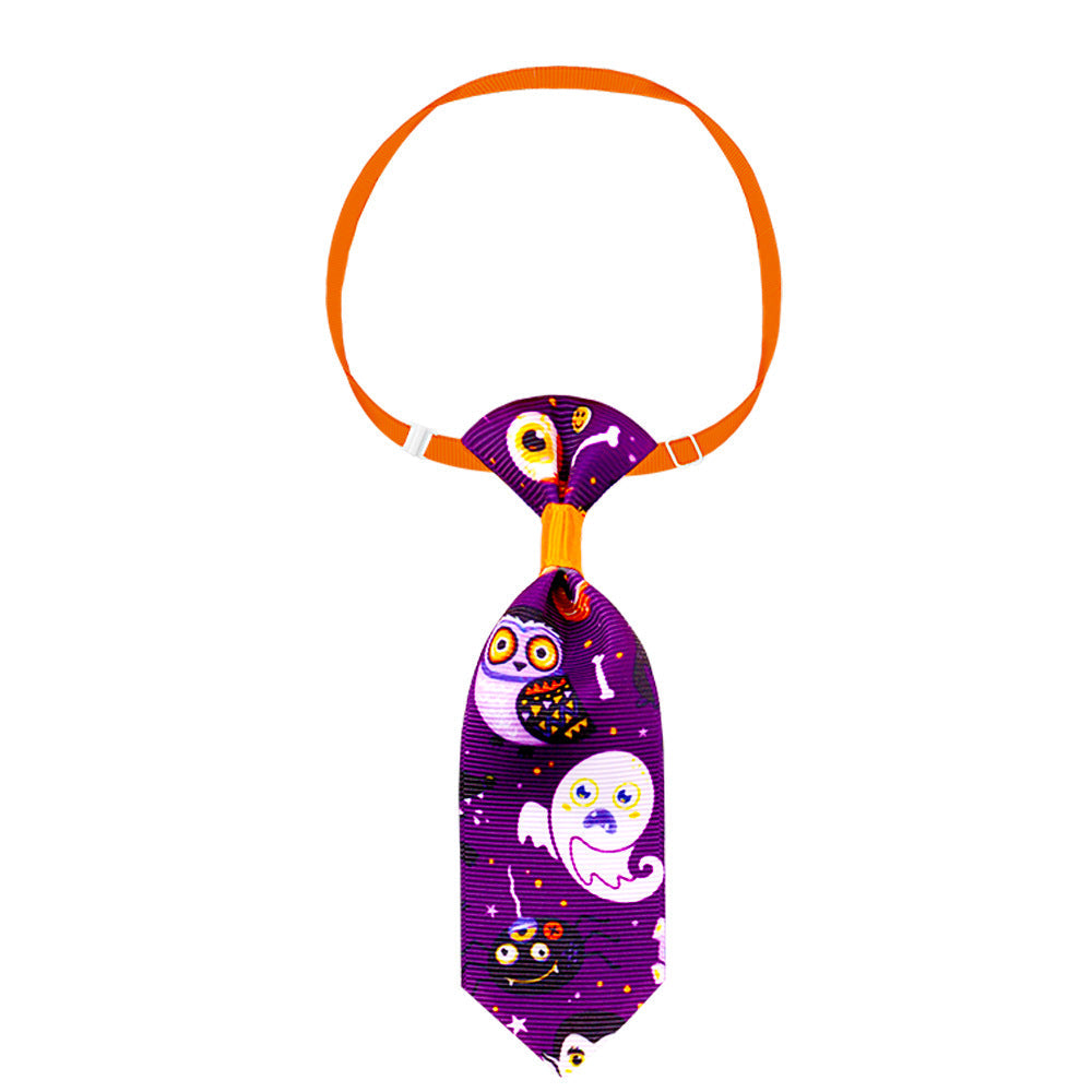 Halloween Adjustable Pet Necktie — 10 Spooky Designs