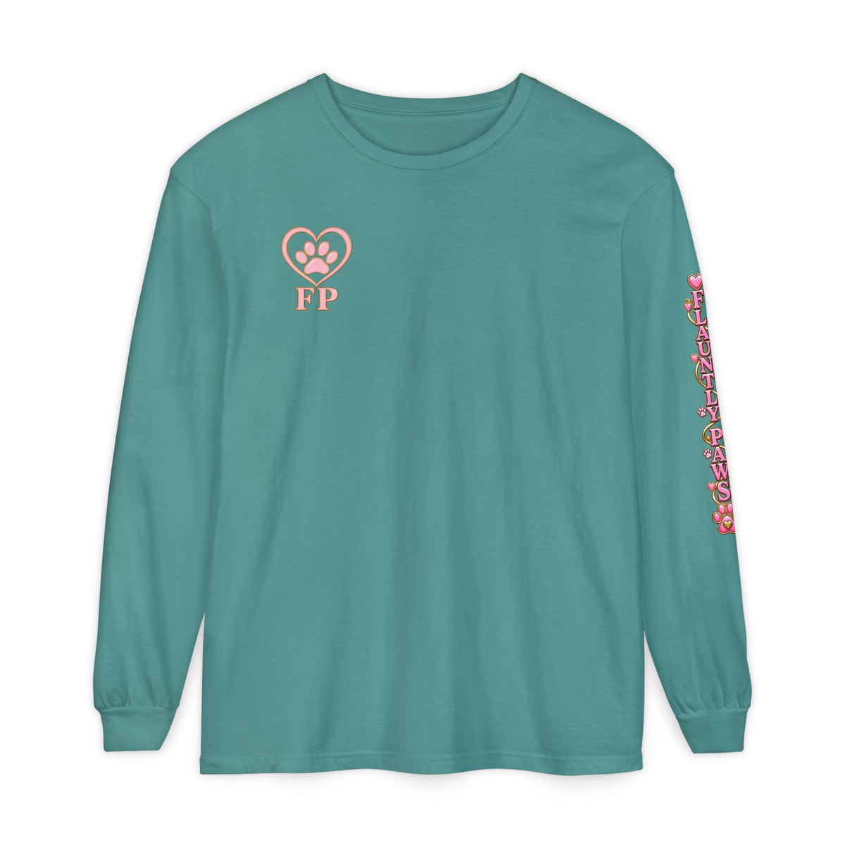 Garment-Dyed Long Sleeve Tee | Flauntly Paws