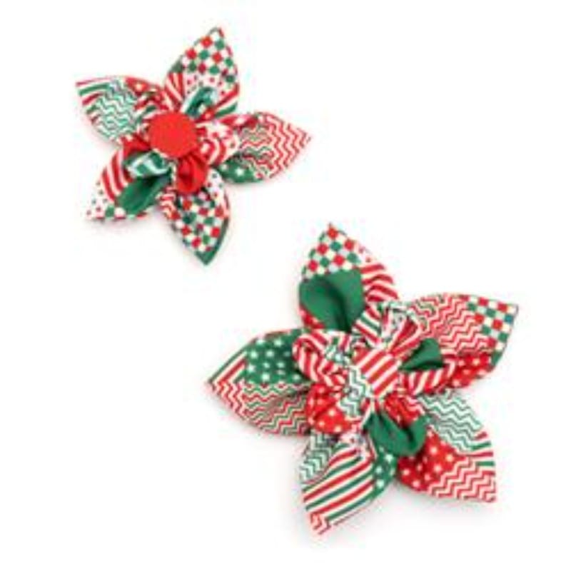 Americana Holiday Flower Pet Collar Attachment