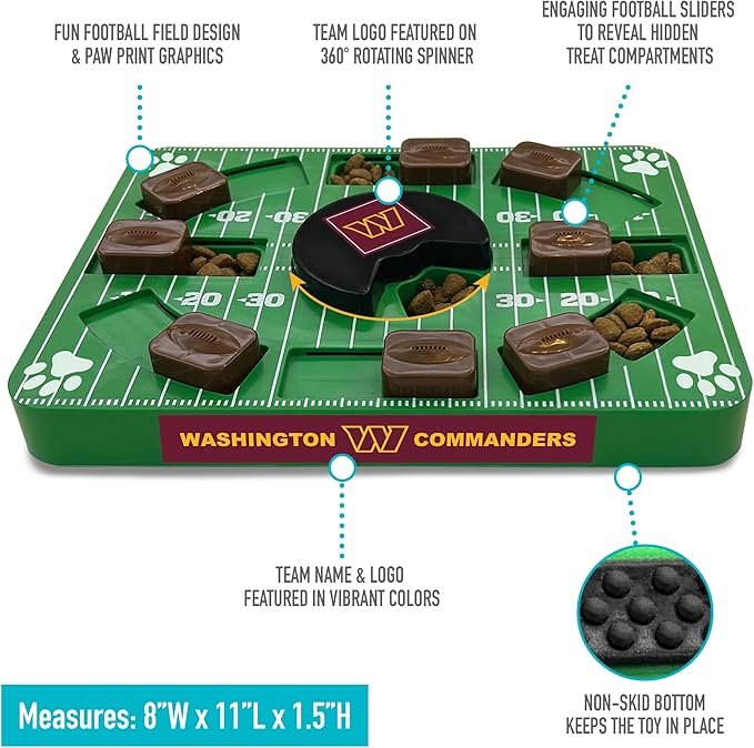 Flauntly Paws NFL Washington Commanders Puzzle Treat Toy