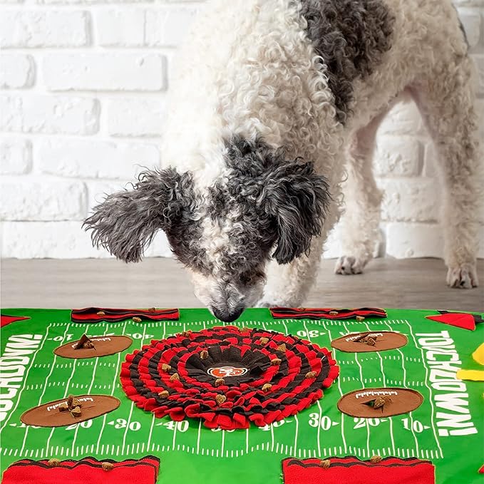 NFL San Francisco 49ers Dog Snuffle Mat | Officially Licensed | Slow Feeder Puzzle Toy