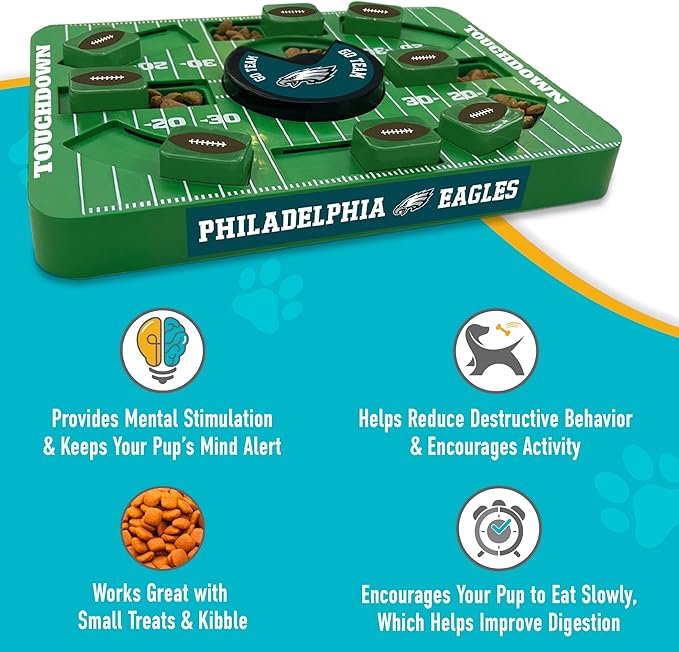 NFL Philadelphia Eagles Large Interactive Puzzle Treat Toy for Dogs