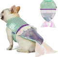 Dog Mermaid Halloween Costume | Adjustable Holiday Pet Outfit (Size L)
