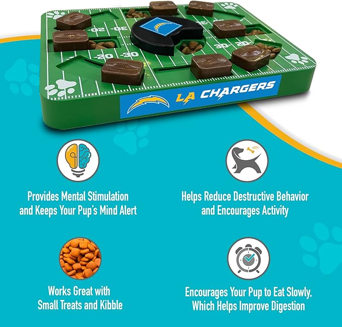 NFL LA Chargers Interactive Puzzle Treat Toy for Dogs