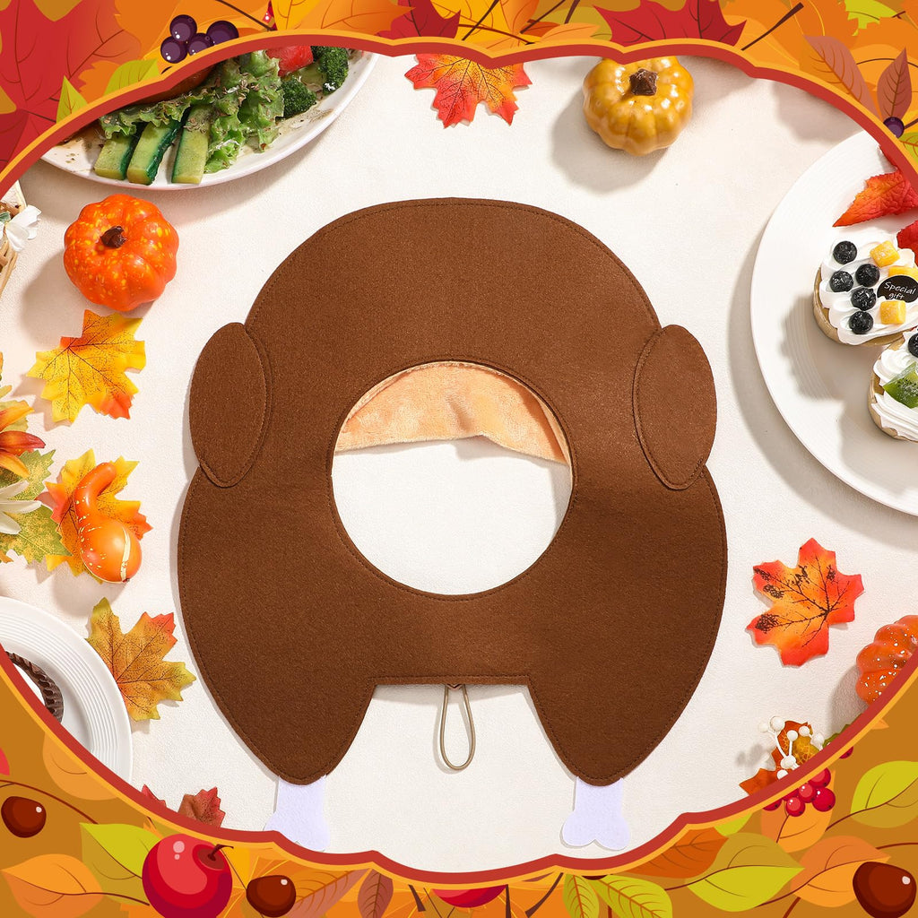 Thanksgiving Turkey Hat for Dogs & Cats | Adjustable Felt Costume