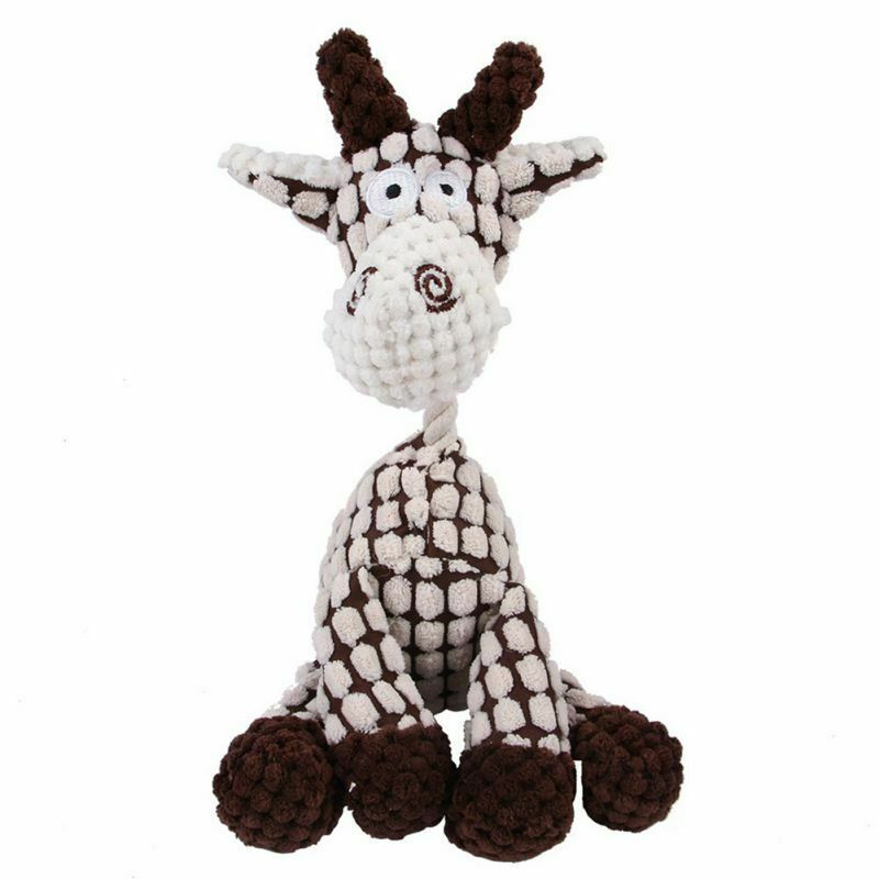Squeaky Corduroy Plush Dog Toy | Soft, Durable & Bite-Resistant | Brown, Pink, White