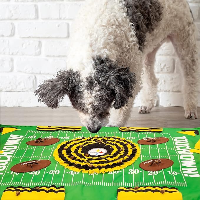 NFL Pittsburgh Steelers Dog Snuffle Mat | Officially Licensed | Slow Feeder Puzzle Toy