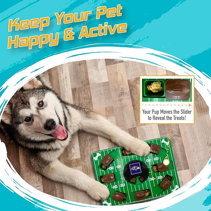 NFL Baltimore Ravens Interactive Puzzle Treat Toy for Dogs