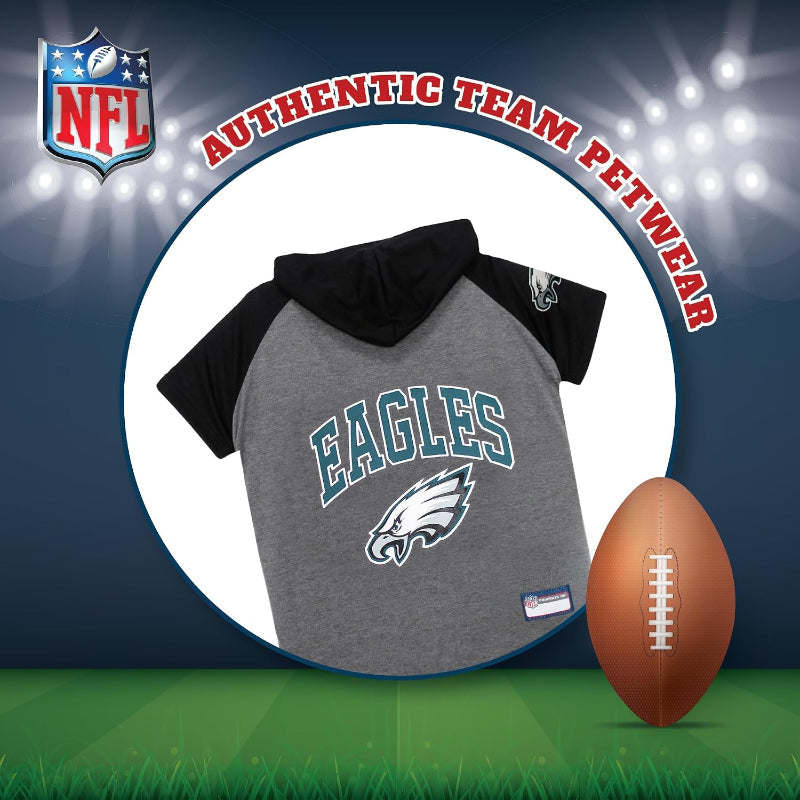 NFL Philadelphia Eagles Dog Hoodie Tee — Officially Licensed Pet Sweatshirt (XS–L)