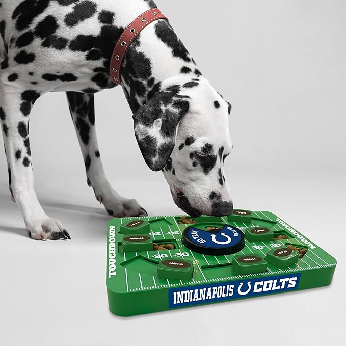NFL Indianapolis Colts Dog Puzzle Treat Toy | Large Size | Officially Licensed | Interactive IQ Feeder
