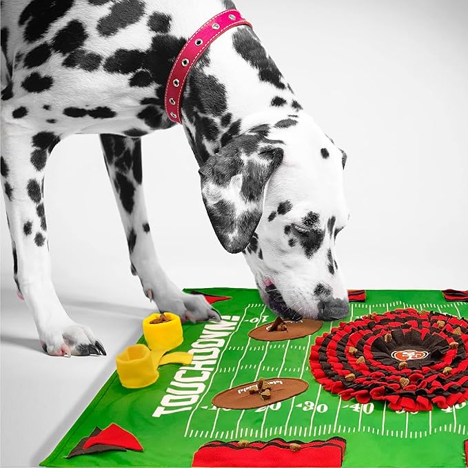 NFL San Francisco 49ers Dog Snuffle Mat | Officially Licensed | Slow Feeder Puzzle Toy