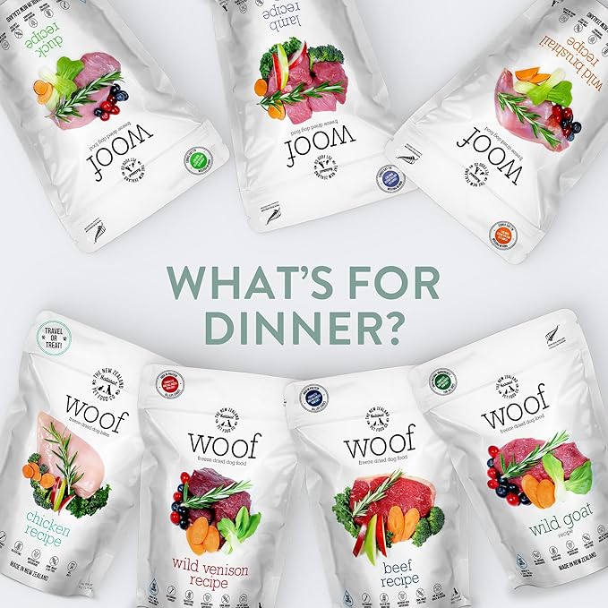 WOOF Freeze-Dried Wild Goat Dog Food | 2.2 lb | High-Protein & Grain-Free