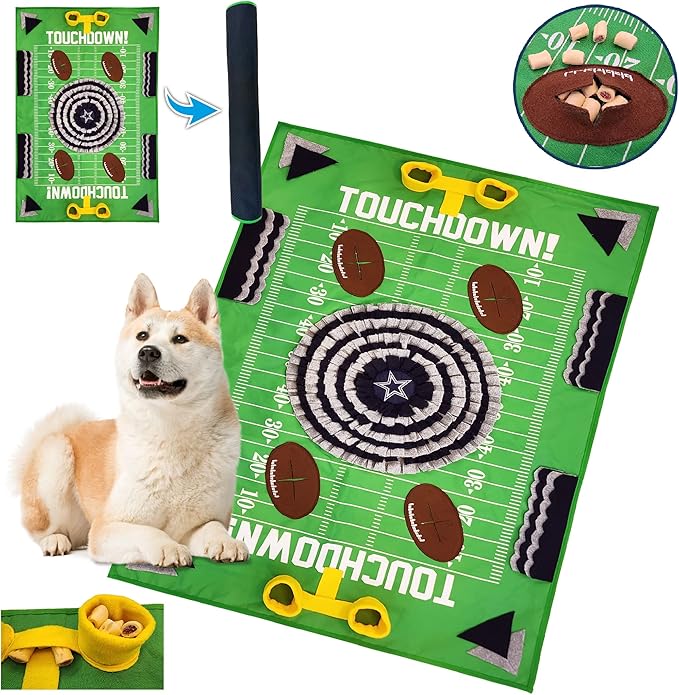 NFL Dallas Cowboys Dog Snuffle Mat | Officially Licensed | Slow Feeder Puzzle Toy