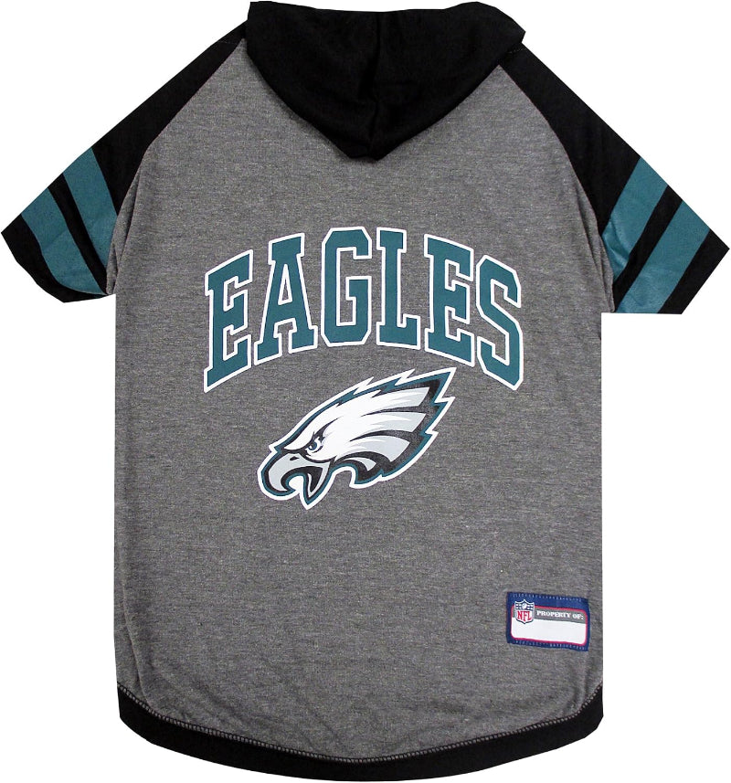 NFL Philadelphia Eagles Dog Hoodie Tee — Officially Licensed Pet Sweatshirt (XS–L)