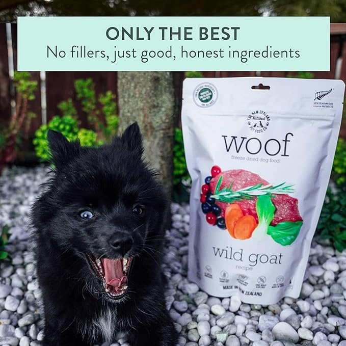 WOOF Freeze-Dried Wild Goat Dog Food | 2.2 lb | High-Protein & Grain-Free