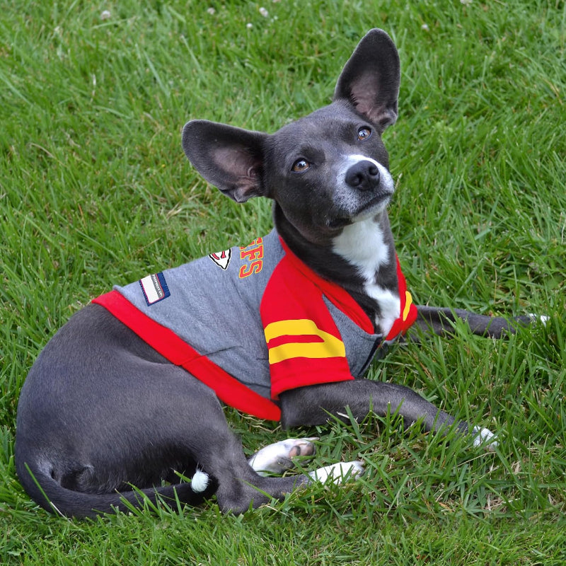 NFL Kansas City Chiefs Dog Hoodie Tee — Officially Licensed Pet Sweatshirt (S, M, L)