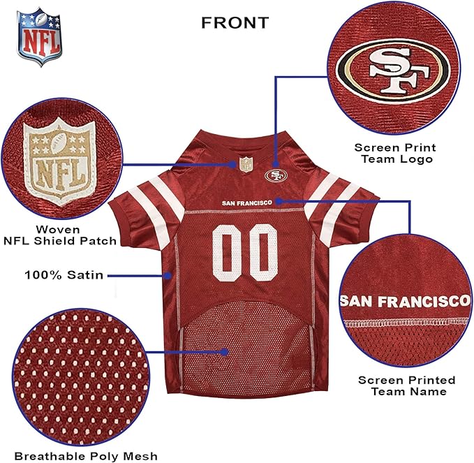 NFL Pet Jersey for Dogs & Cats | Officially Licensed Fan Gear