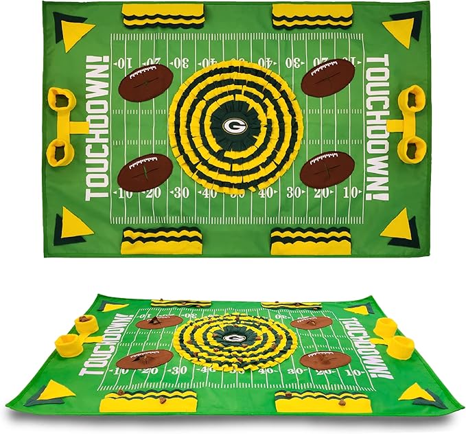 NFL Green Bay Packers Dog Snuffle Mat | Officially Licensed | Slow Feeder Puzzle Toy