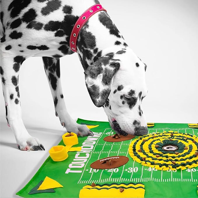 NFL Green Bay Packers Dog Snuffle Mat | Officially Licensed | Slow Feeder Puzzle Toy