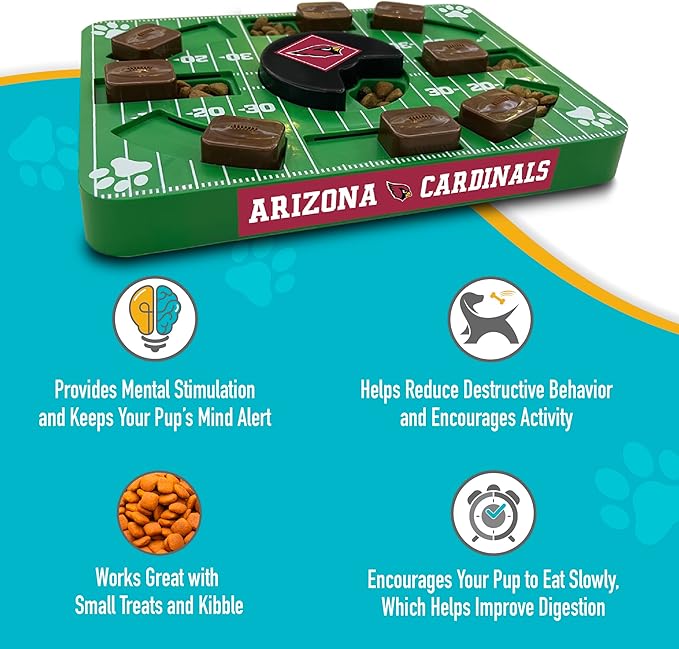 NFL Arizona Cardinals Interactive Puzzle Treat Toy for Dogs