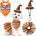 Halloween Dog Costume Set | Bandana, Hat & Tutu Skirt (3-Piece) | Size S