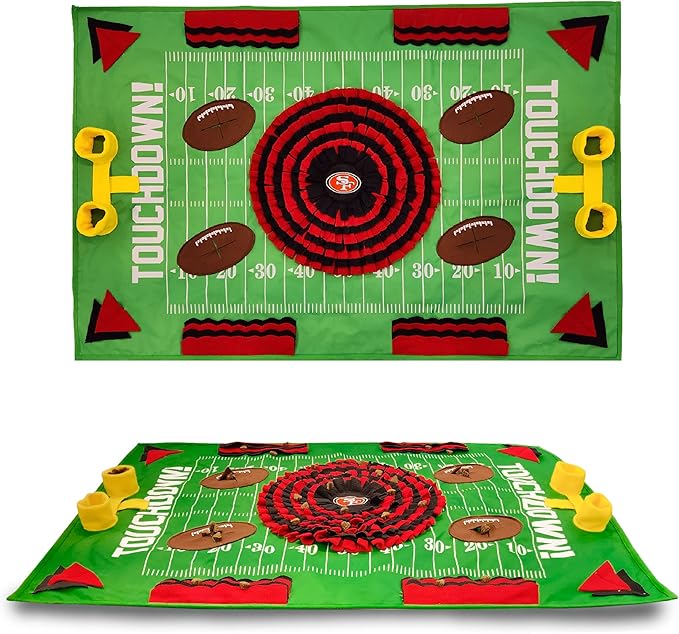 NFL San Francisco 49ers Dog Snuffle Mat | Officially Licensed | Slow Feeder Puzzle Toy