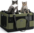 Double Cat Carrier with Removable Divider | Soft-Sided Travel Carrier for Two Cats