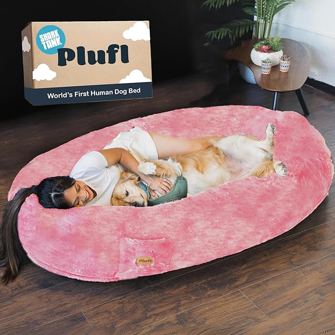 Plufl Human Dog Bed | Memory Foam Nap Pod for Adults & Pets