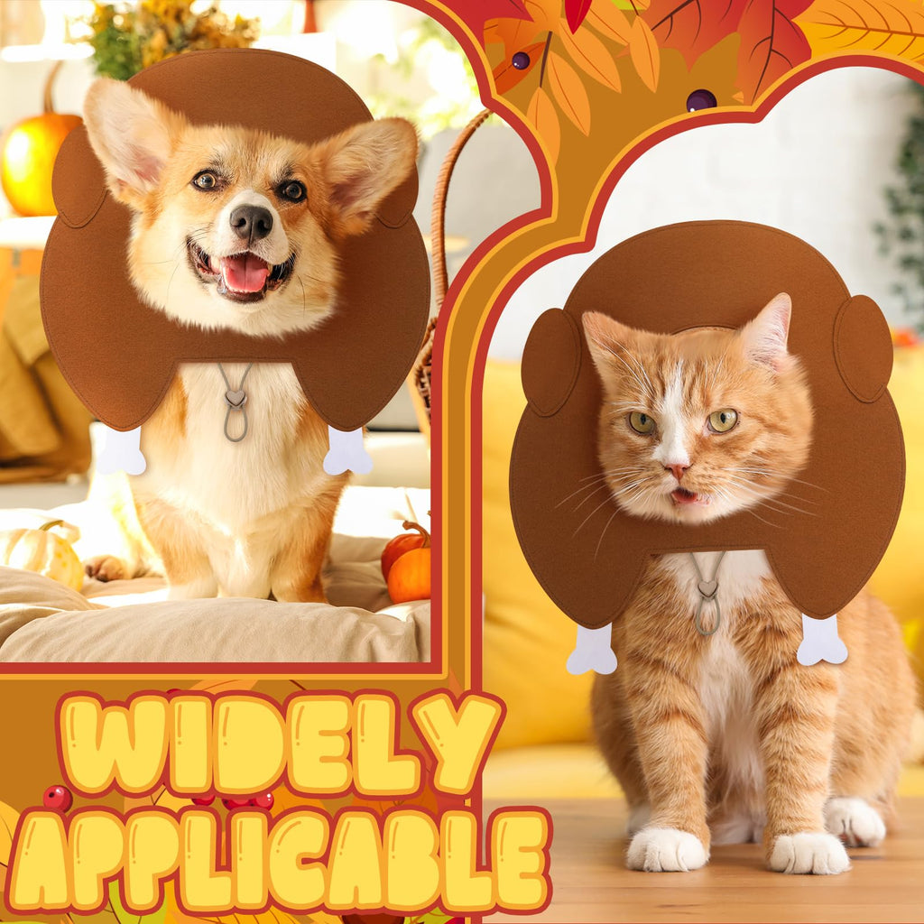 Thanksgiving Turkey Hat for Dogs & Cats | Adjustable Felt Costume